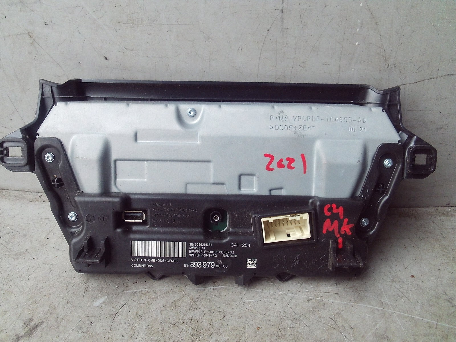 2021 CITROEN C4 MK3 INSTRUMENT CLUSTER SPEEDOMETER AUTOMATIC 9839397980