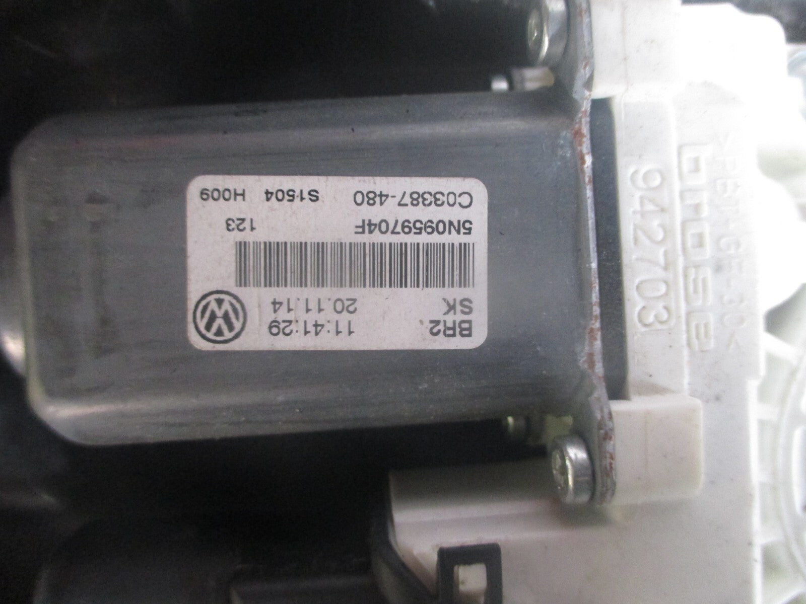 VW TIGUAN 2014  OSR DRIVER SIDE REAR WINDOW REGULATOR & MOTOR 5N0959704F
