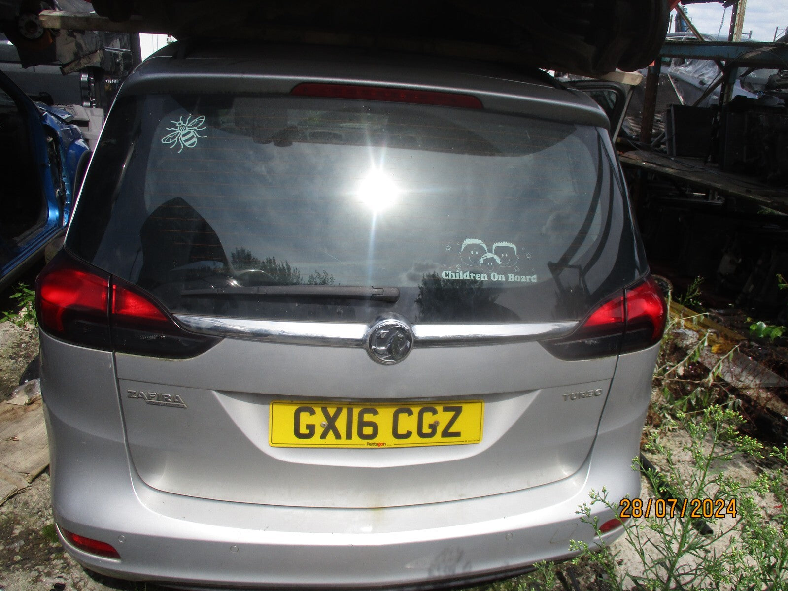 VAUXHALL ZAFIRA C 2017 OSR DRIVER SIDE REAR INNER TAIL LIGHT LAMP