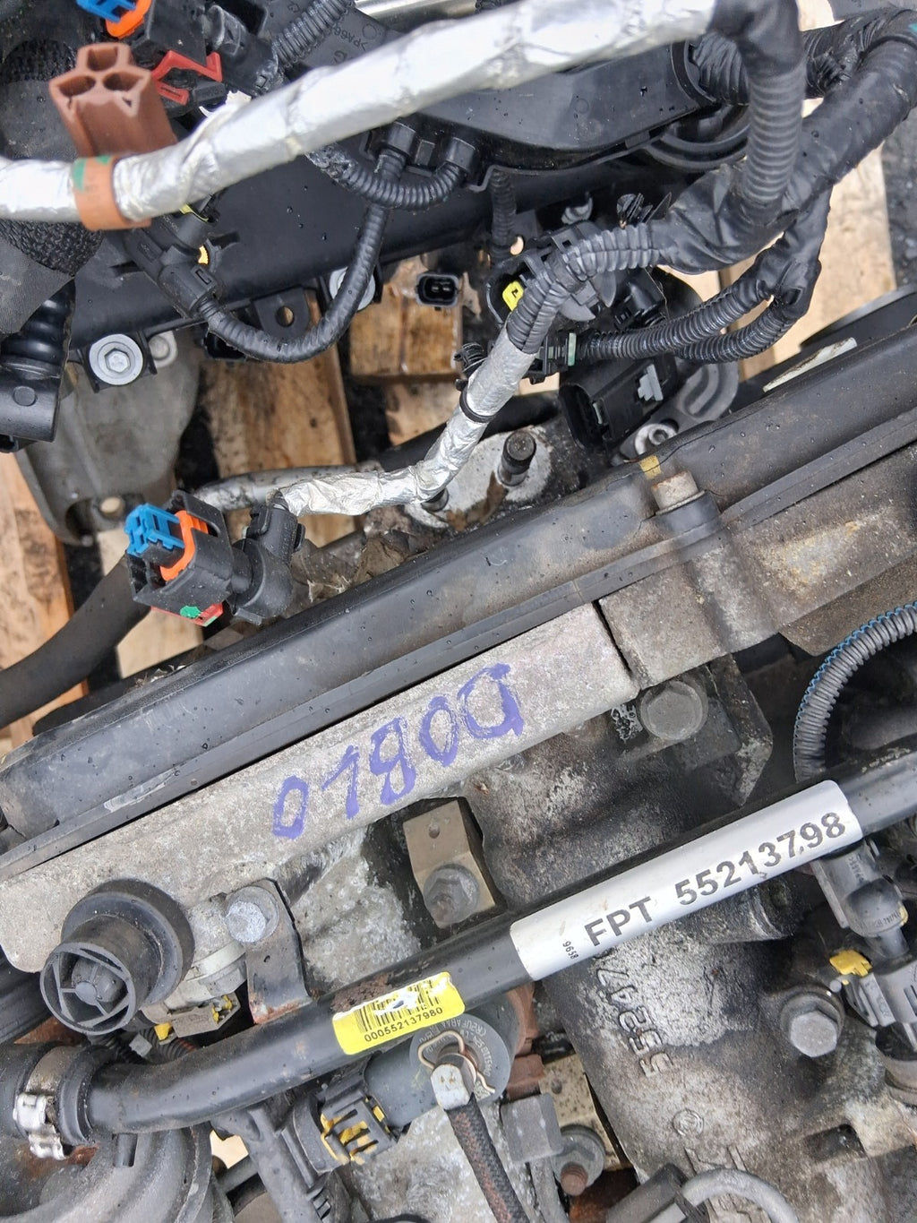 2013 FIAT DOBLO 1.6 MULTIJET DIESEL BARE ENGINE WITH PUMPS & INJECTORS 198A3.000
