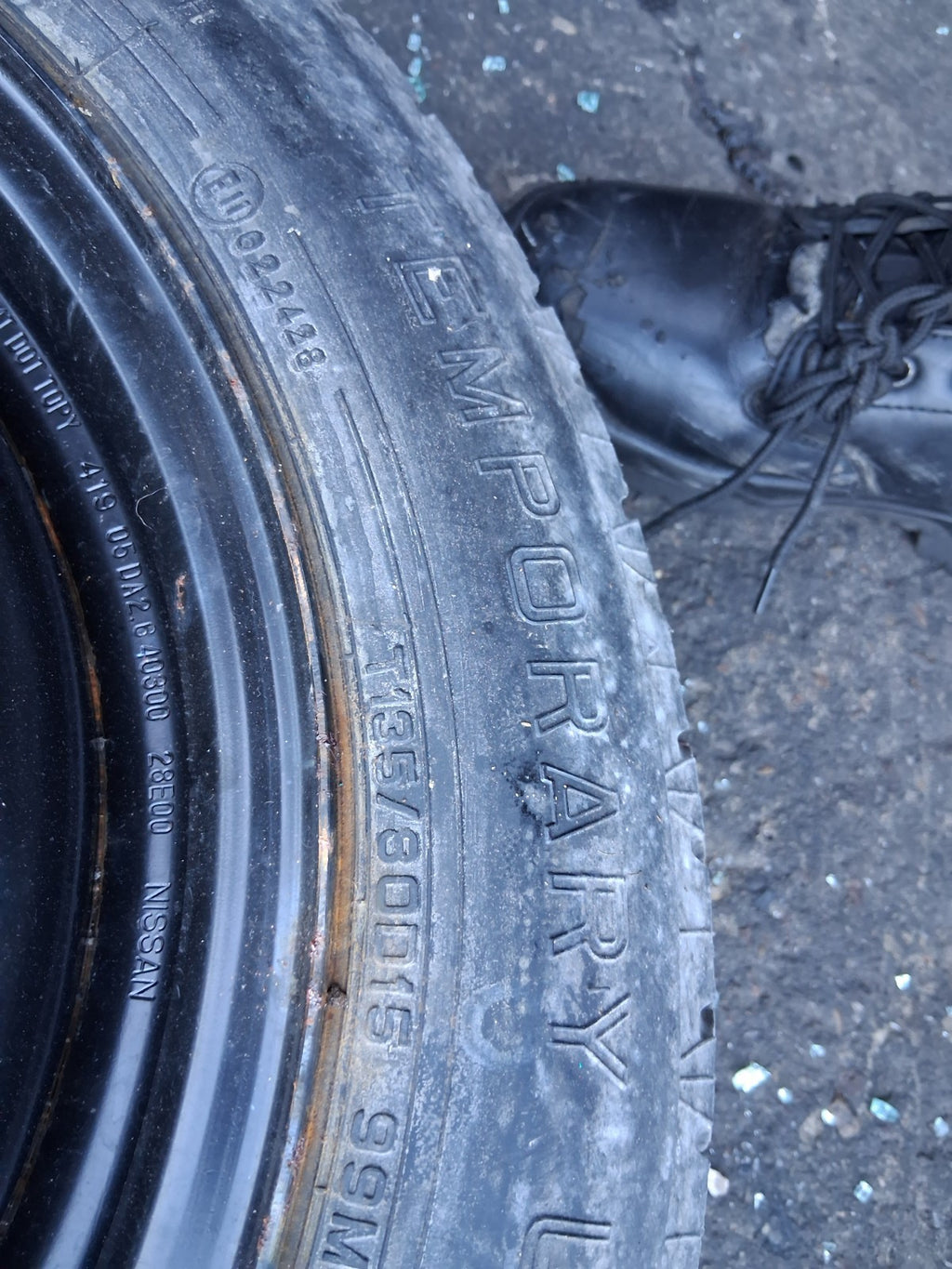 2005 NISSAN ALMERA MK2 15 INCH SPACE SAVER SPARE WHEEL WITH TYRE 135/80D15