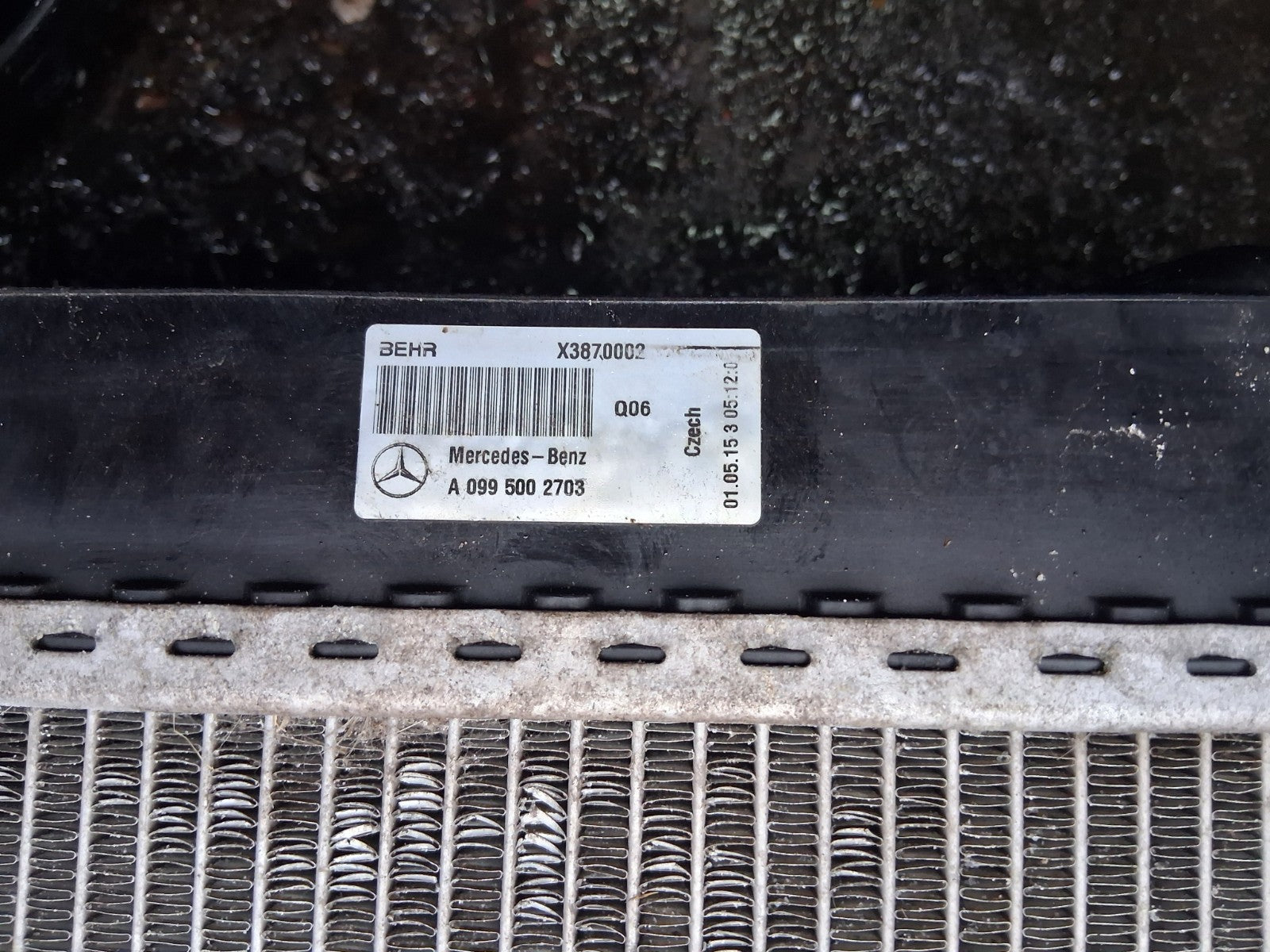 2009 MERCEDES BENZ C CLASS W204 RADIATOR PACK A0995002703