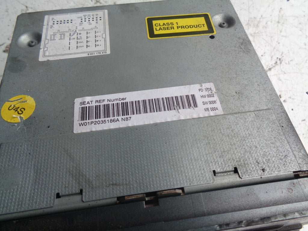 SEAT LEON MK2 2007 1.9 DIESEL STEREO RADIA HEAD UNIT w01p2035186a n87