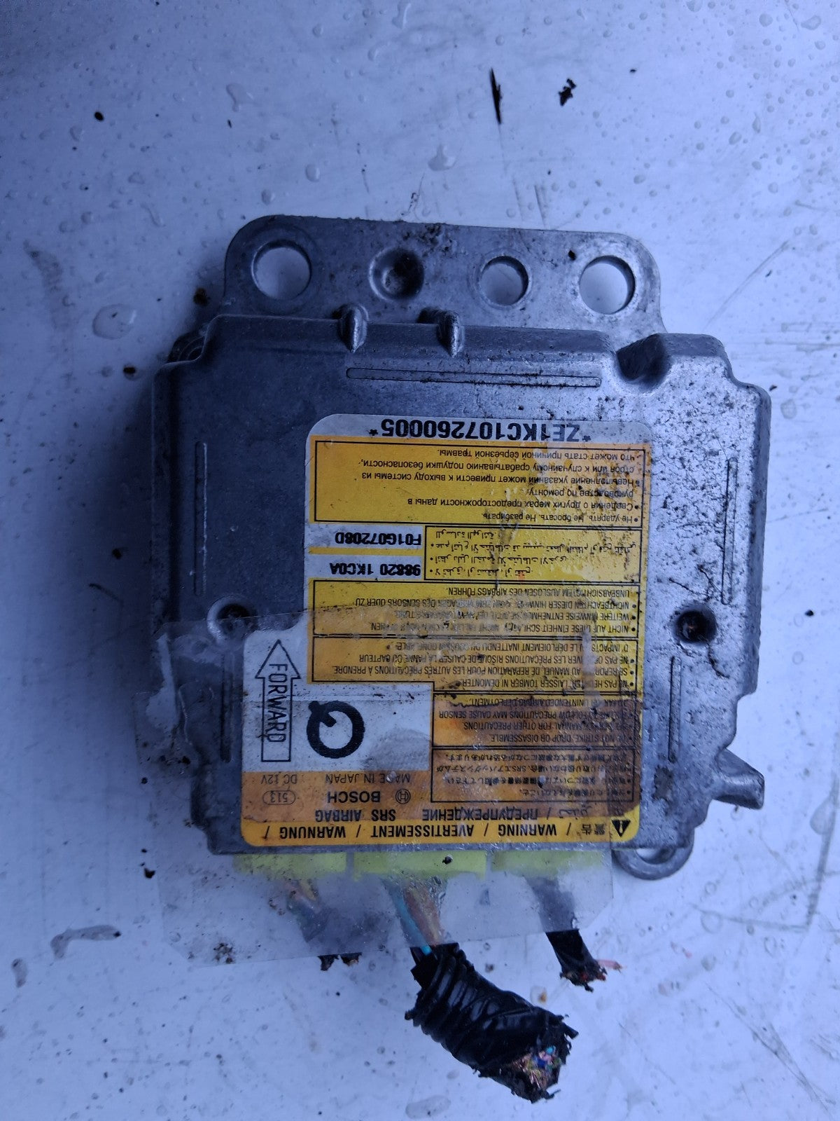 NISSAN JUKE 2016 F15 SRS AIR BAG CONTROL MODULE 988201KC0A