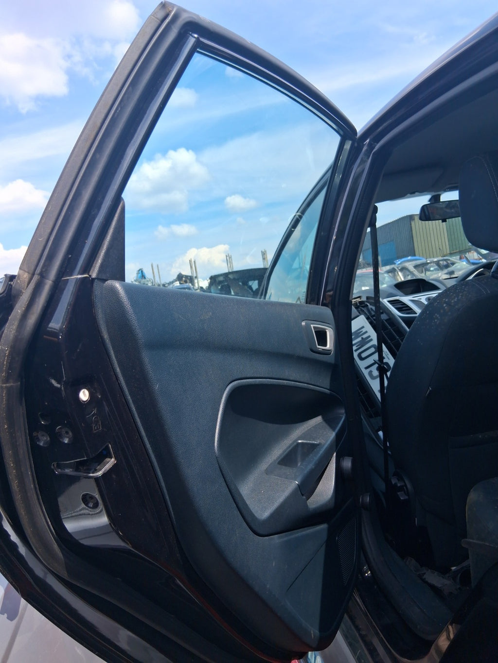 2012 FORD FIESTA MK7 5 DOOR NSR PASSENGER SIDE REAR LEFT COMPLETE DOOR BLACK
