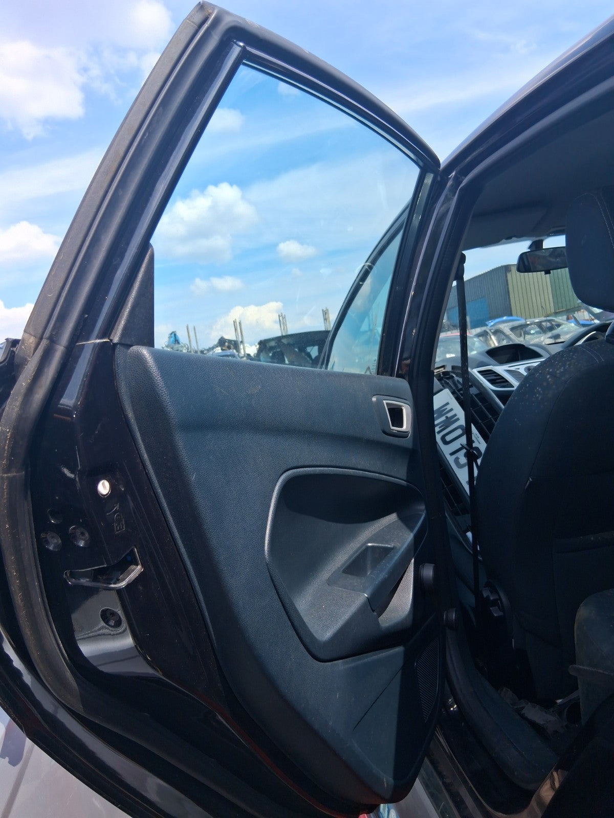 2012 FORD FIESTA MK7 5 DOOR NSR PASSENGER SIDE REAR LEFT COMPLETE DOOR BLACK