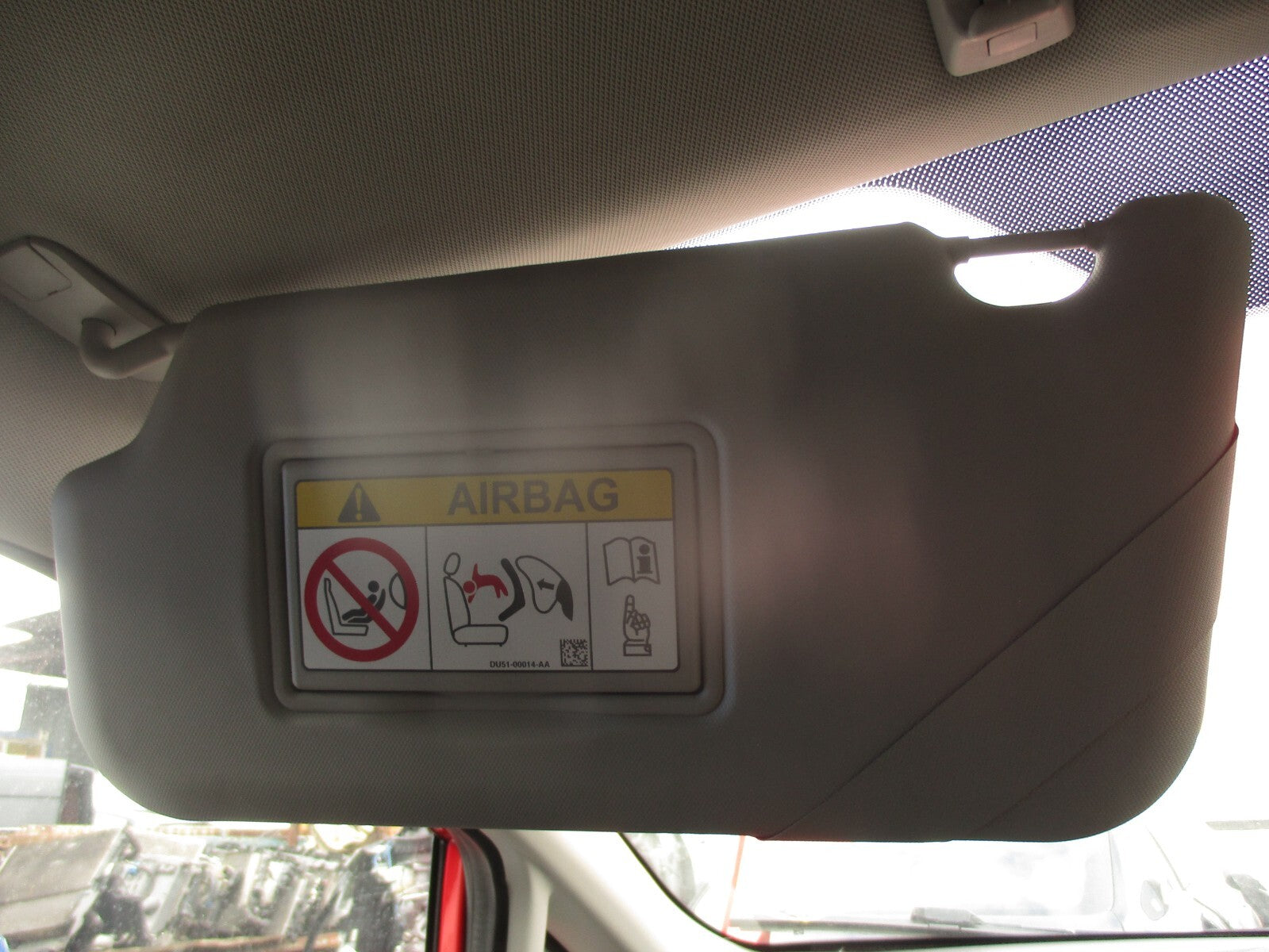 2017 FORD FIESTA MK7 NSF PASSENGER SIDE FRONT LEFT SUN VISOR