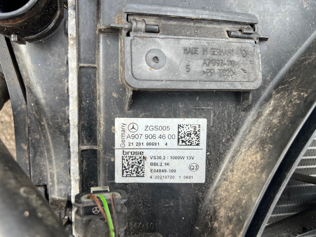 2022 MERCEDES BENZ SPRINTER W907 2.0 DIESEL MANUAL RADIATOR RADPACK A9079064600