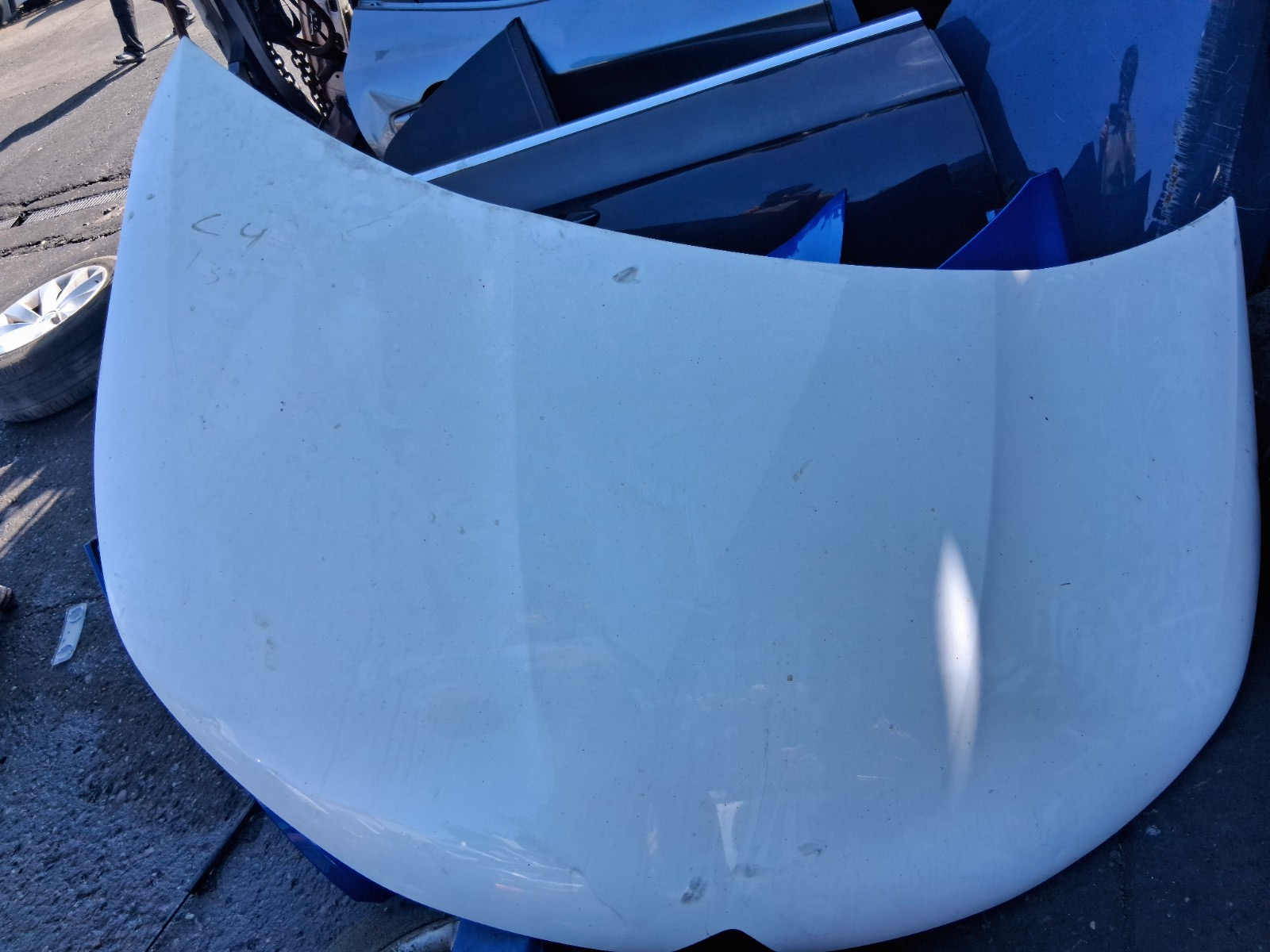 2013 CITROEN C4 MK2 FRONT BONNET HOOD PANEL WHITE