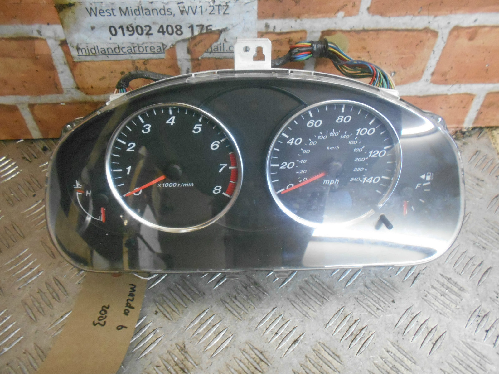 MAZDA 6 GG 2003 1.8 CLOCKS SPEEDO INSTRUMENT CLUSTER JPGJ8RC