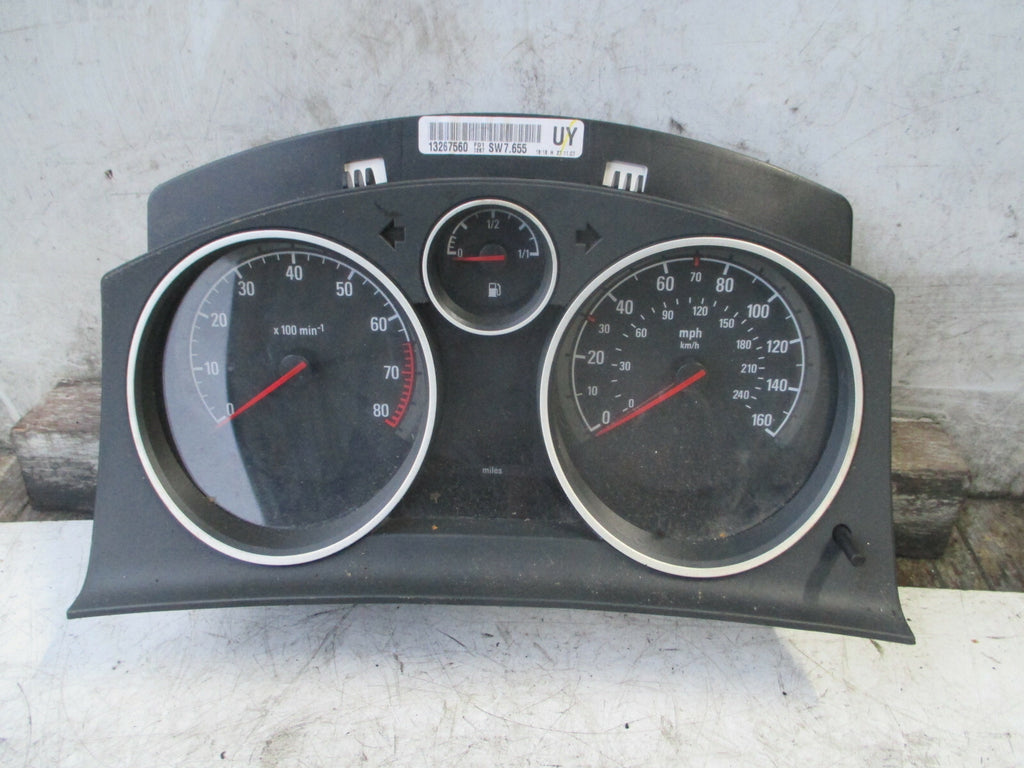 VAUXHALL ASTRA H 2007 1.6 PETROL MANUAL SPEEDOMETER INSTRUMENT CLUSTER 13267560