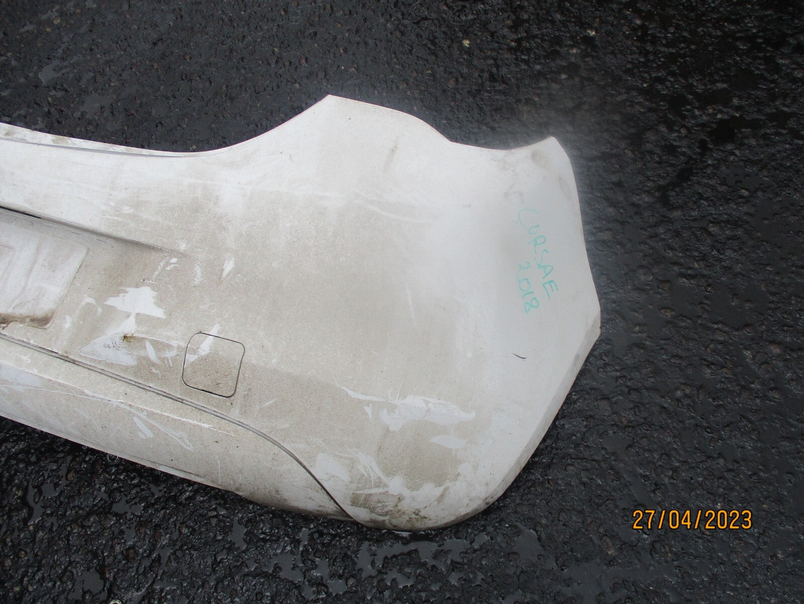 VAUXHALL CORSA E 2018 3 DOOR REAR COMPLETE BUMPER WHITE