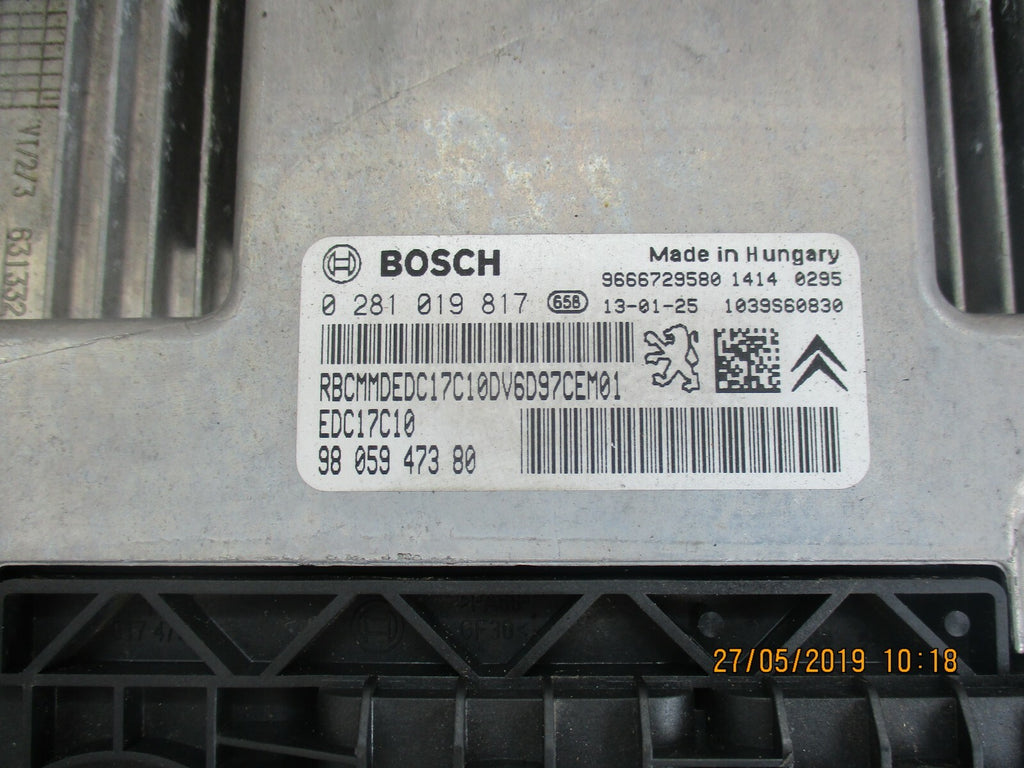 PEUGEOT 308 MK1 1.6 ENGINE CONTROL UNIT ECU 9805947380
