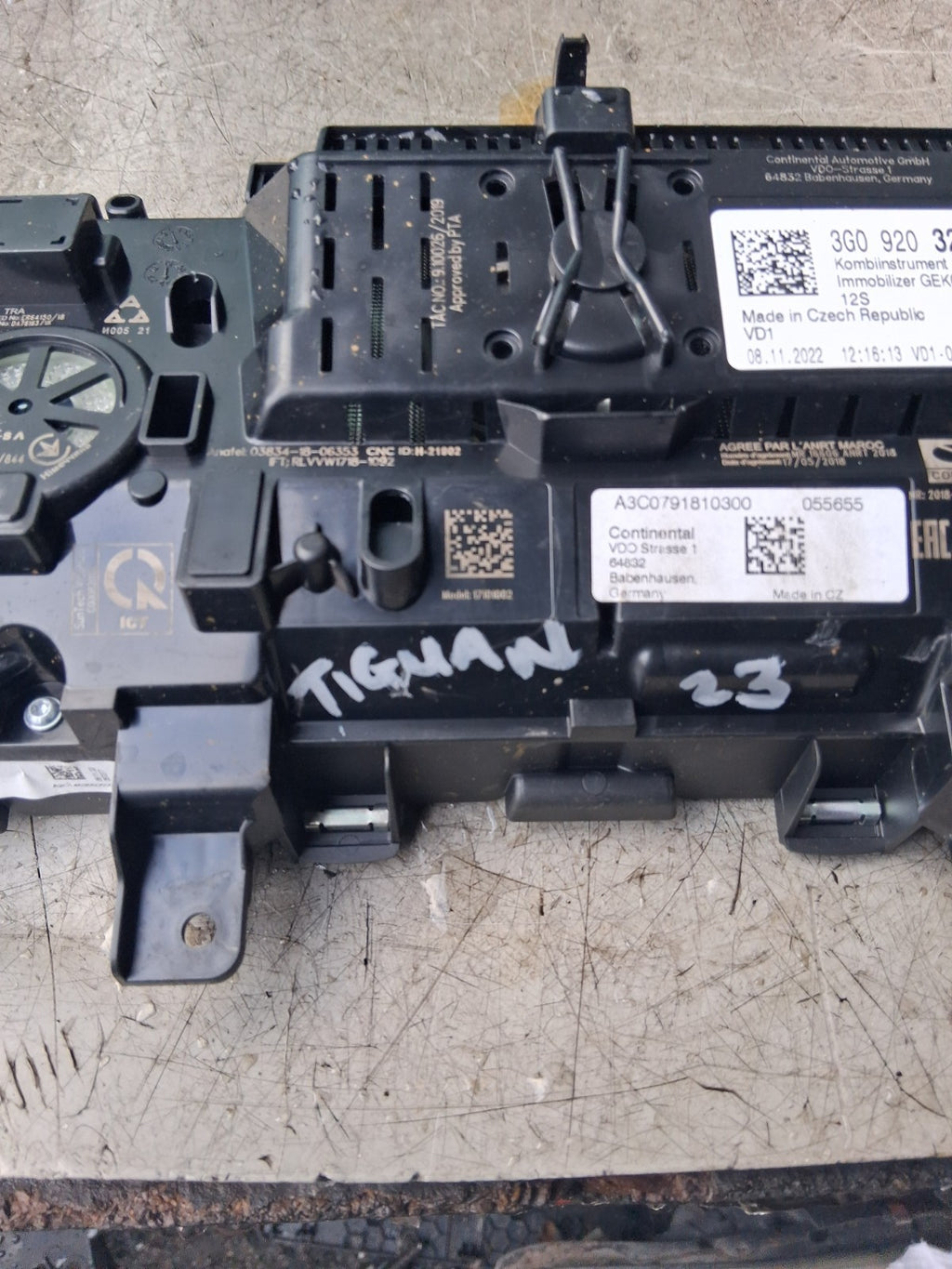 2023 VW VOLKSWAGEN TIGUAN MULTIMEDIA DISPLAY SAT NAV SCREEN 3G0920320C