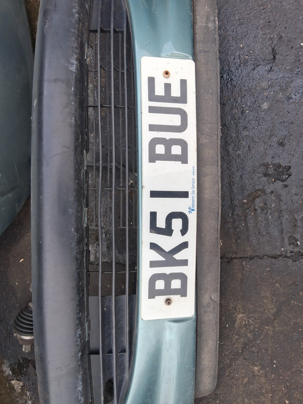 2001 PEUGEOT 206 COMPLETE FRONT BUMPER GREEN