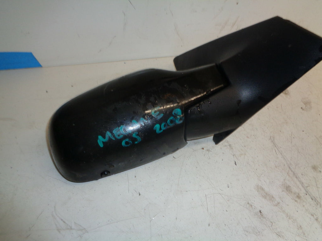 RENAULT MEGANE MK2 2008 OS ELECTRIC  DRIVER SIDE WING MIRROR BLACK