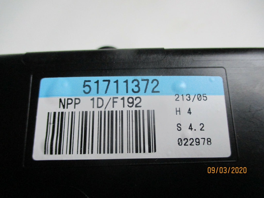 FIAT STILO 2005 NSF PASSENGER SIDE FRONT DOOR ECU CONTROL MODULE UNIT 51711372