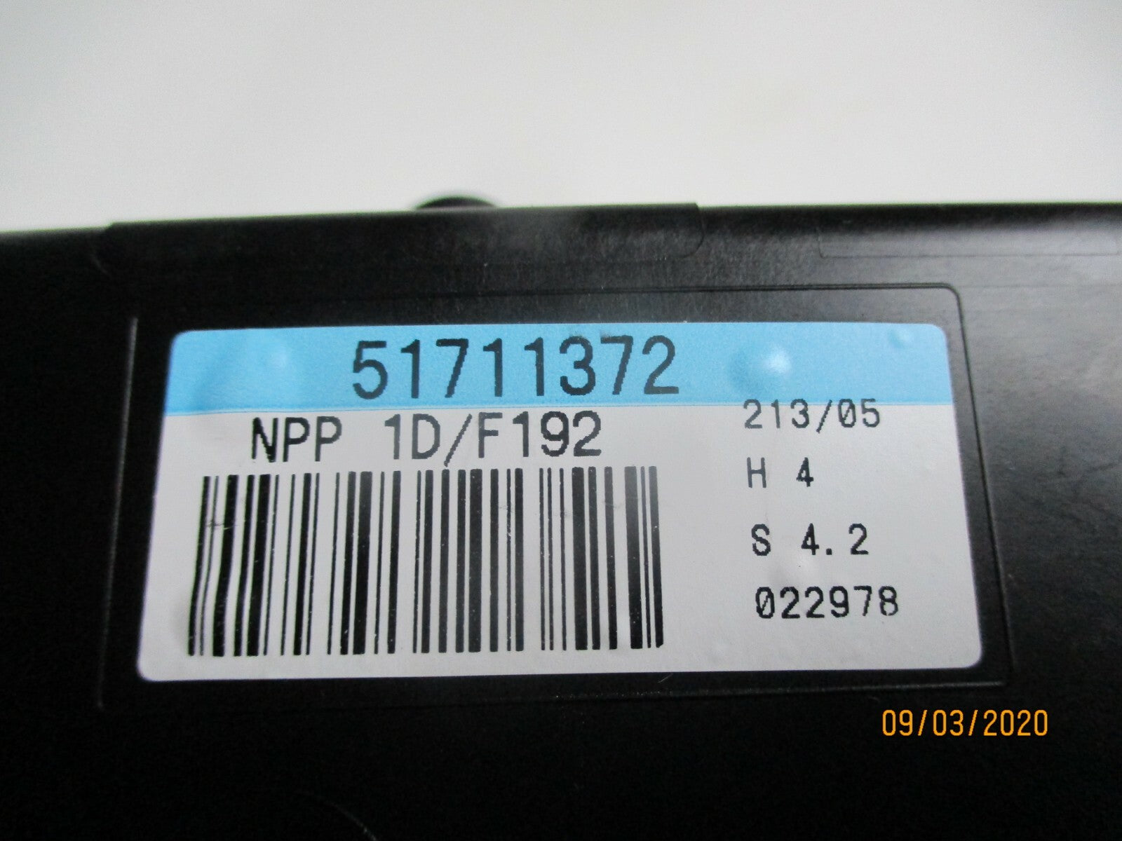 FIAT STILO 2005 NSF PASSENGER SIDE FRONT DOOR ECU CONTROL MODULE UNIT 51711372