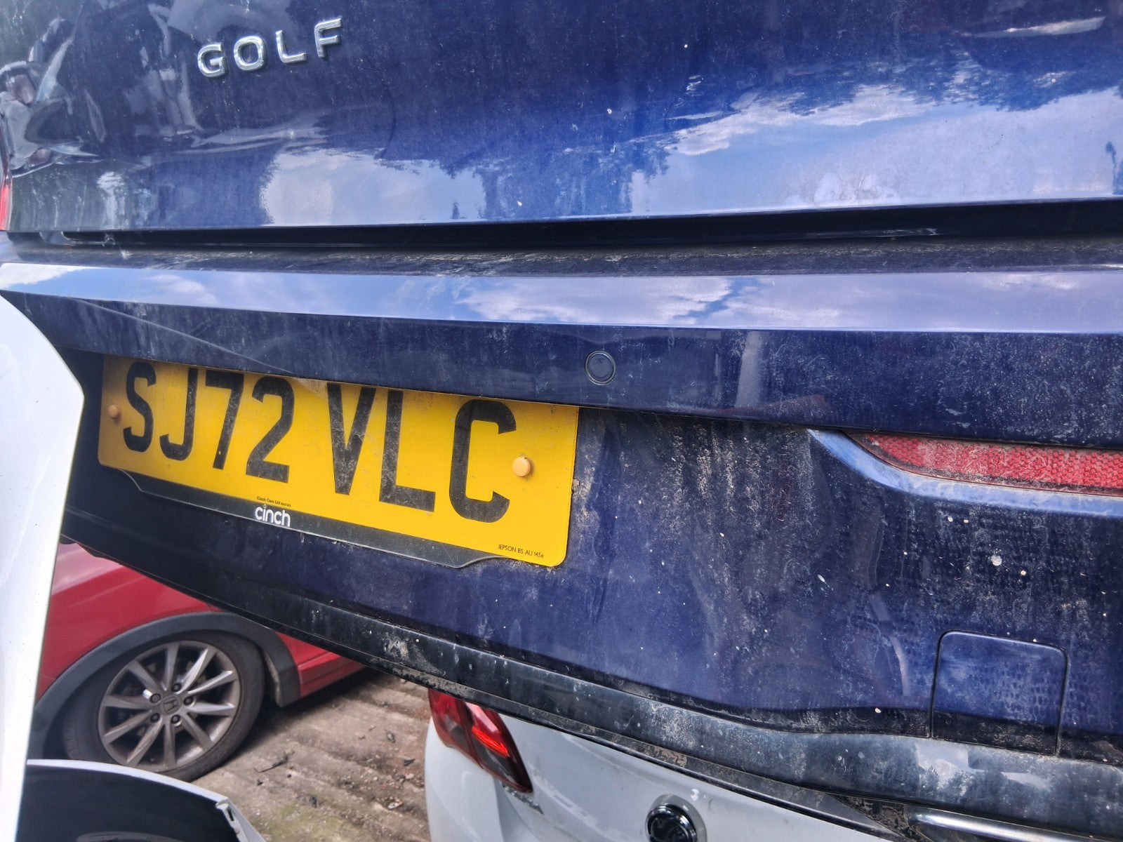 2022 VW VOLKSWAGEN GOLF MK8 R LINE COMPLETE REAR BUMPER WITH SENSORS BLUE