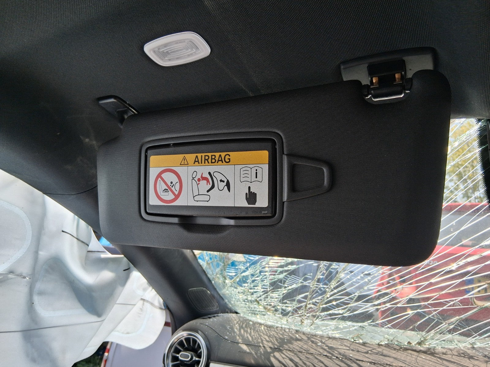 2023 MERCEDES CLA C118 NSF PASSENGER SIDE FRONT LEFT SUN VISOR SHADE
