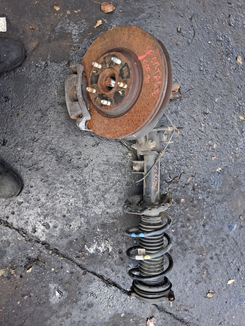 2020 KIA SPORTAGE MK4 OSF DRIVER SIDE FRONT RIGHT HUB LEG SHOCK SPRING