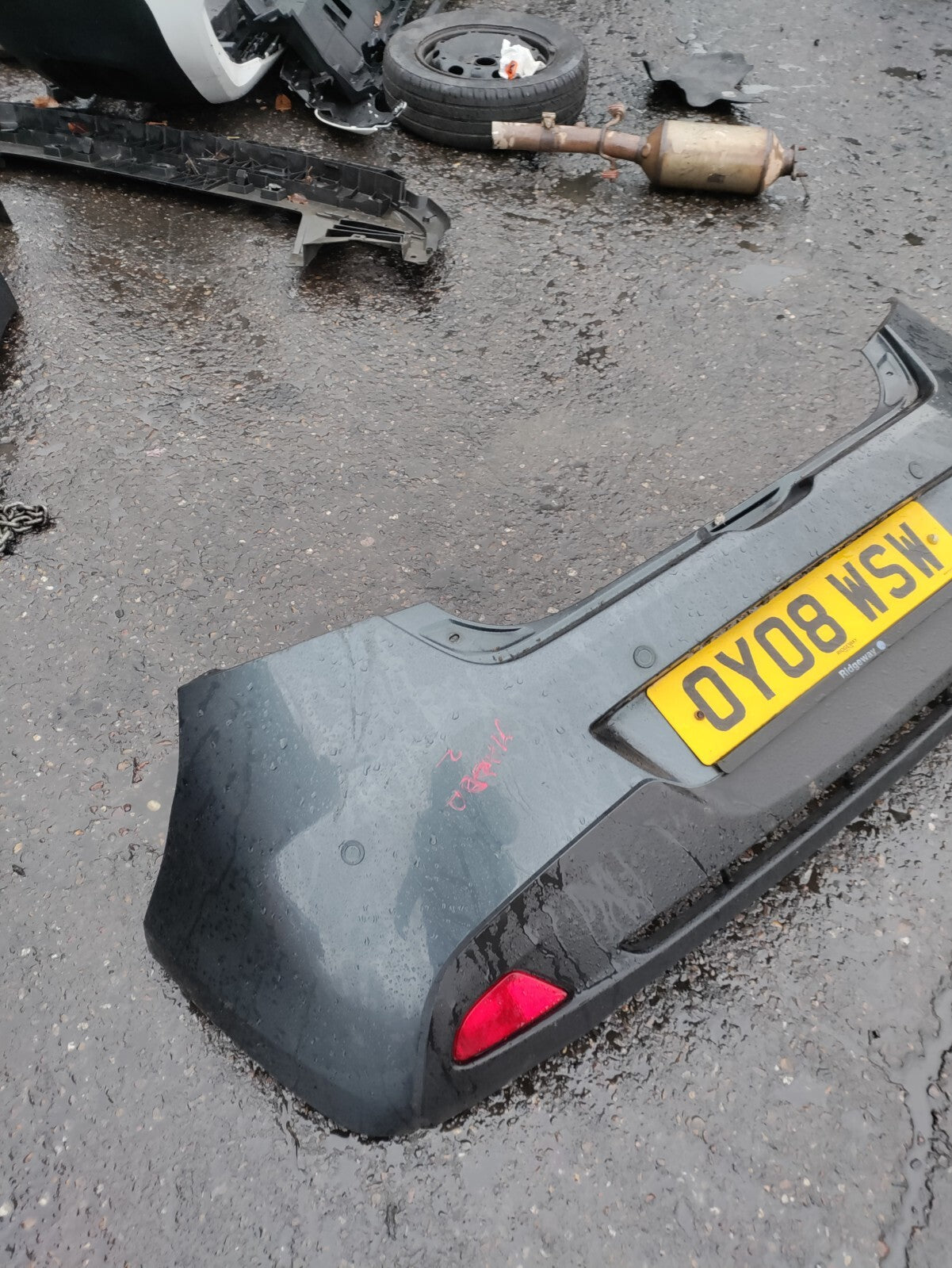 2008 MAZDA 2 MK2 REAR COMPLETE BUMPER GREY