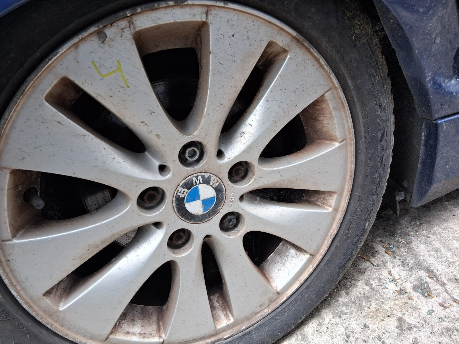 2011 BMW 1 SERIES 16 INCH ALLOY WHEEL WITH TYRE 195/55R16