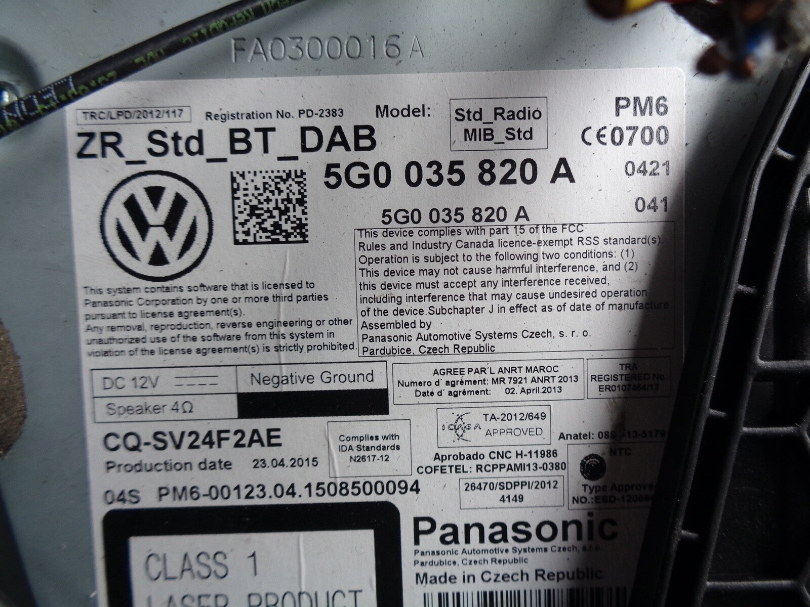 VW VOLKSWAGEN GOLF MK7 1.6 TDI GLOVEBOX STORAGE COMPARTMENT 5G2857097