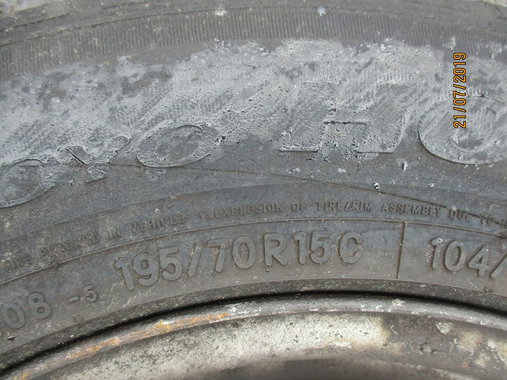 FORD TRANSIT MK7 SPARE STEEL WHEEL & TYRE 5 STUD 15 INCH TOYO 195/70 R15