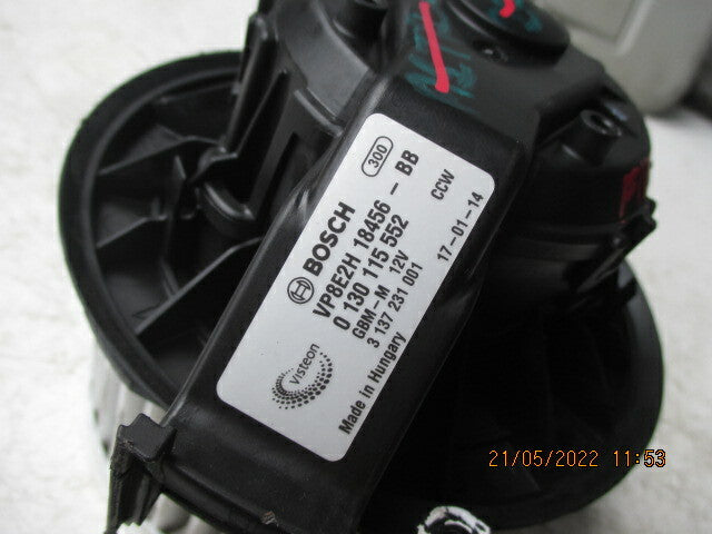 FORD FIESTA MK7 2017 HEATER BLOWER FAN MOTOR VP8E2H18456BB