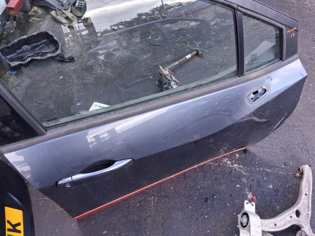 2018 NISSAN MICRA K14 OSF DRIVER SIDE FRONT COMPLETE DOOR GREY TITANIUM KPN