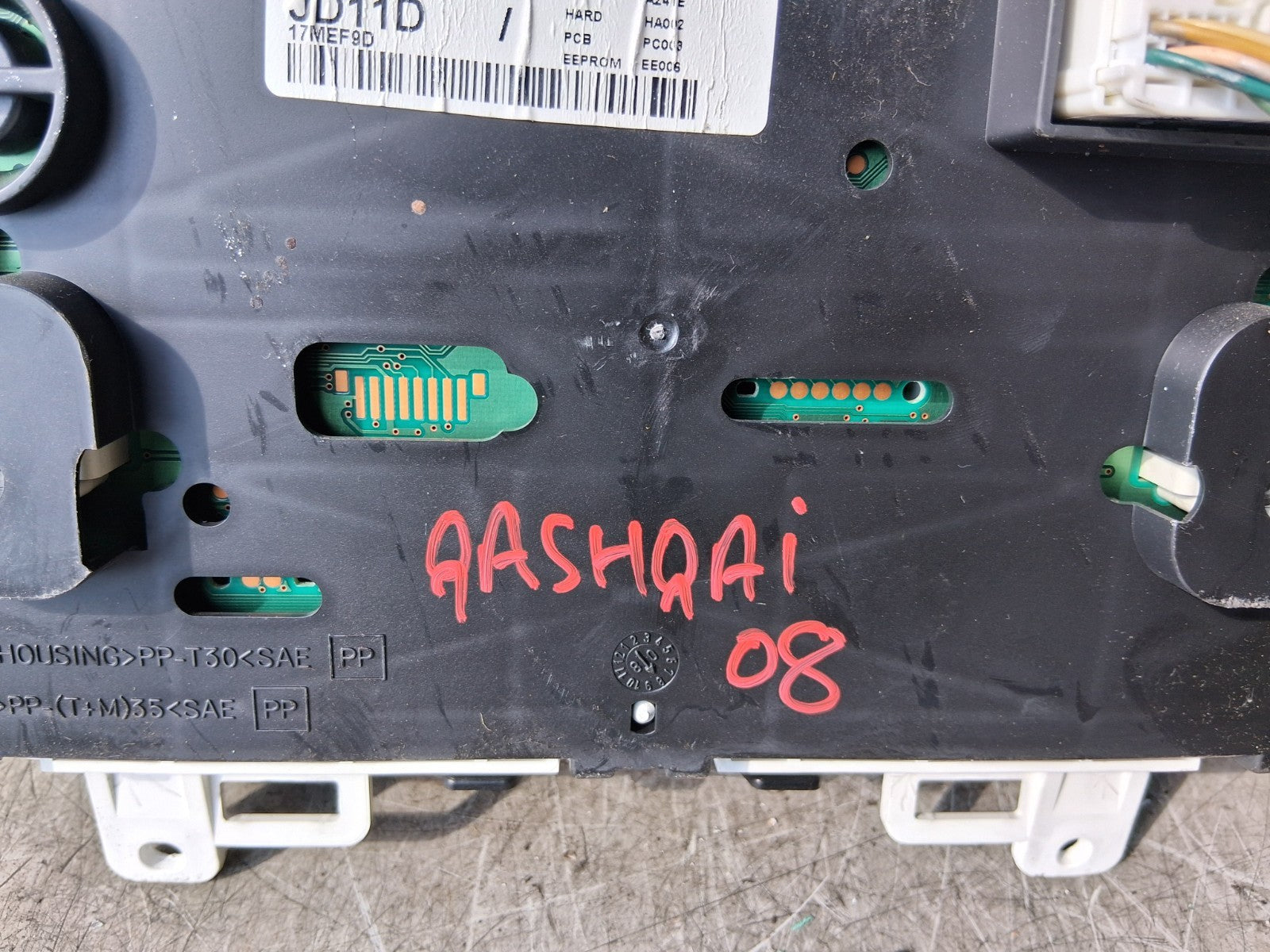 2008 NISSAN QASHQAI J10 MK1 1.6 PETROL SPEEDOMETER INSTRUMENT CLUSTER JD11D