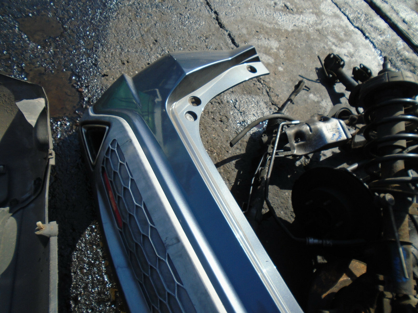HONDA CIVIC MK8 COMPLETE REAR BUMPER WITH EXHAUST TIPS GREY NH674P