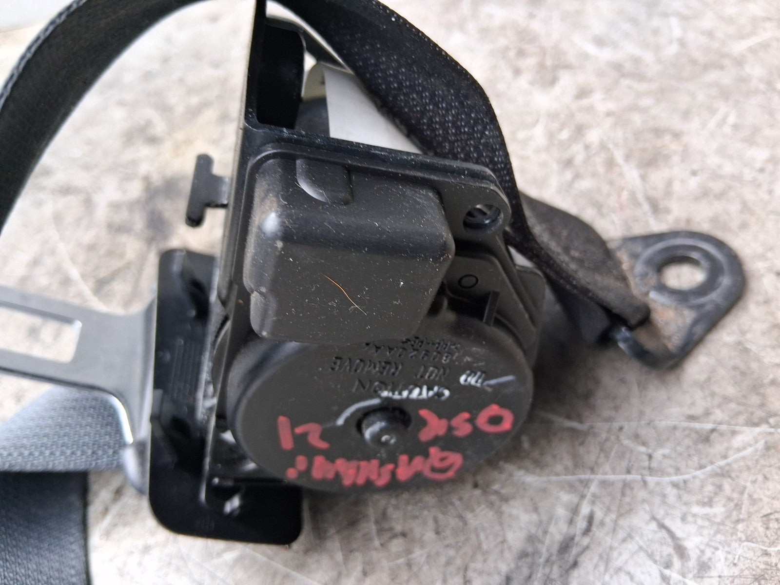 2020 NISSAN QASHQAI J11 MK2 OSR DRIVER SIDE REAR RIGHT SEAT BELT 80920AA