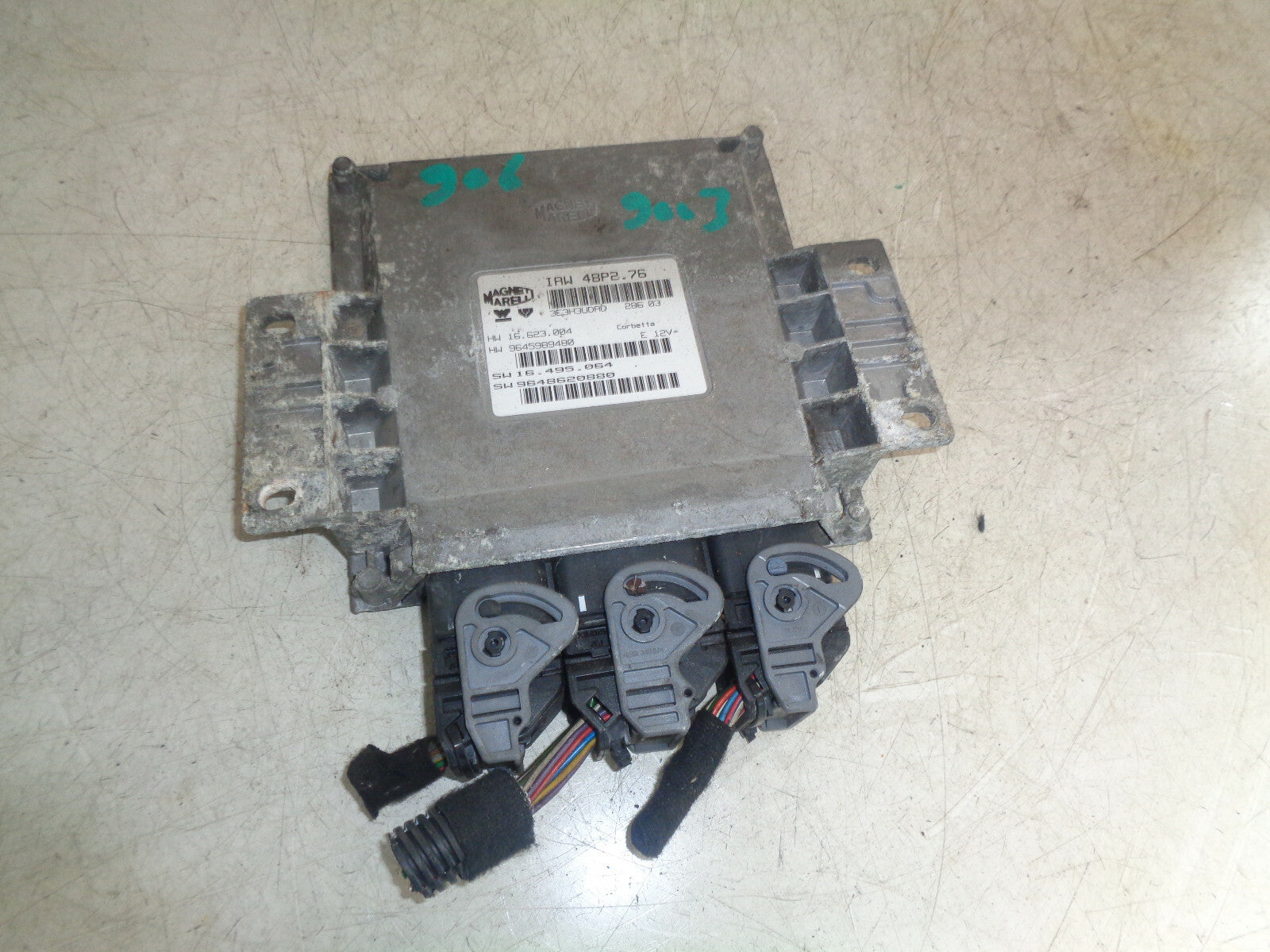 PEUGEOT 206 2003 1.4 PETROL ECU ENGINE CONTROL MODULE UNIT 9645989480