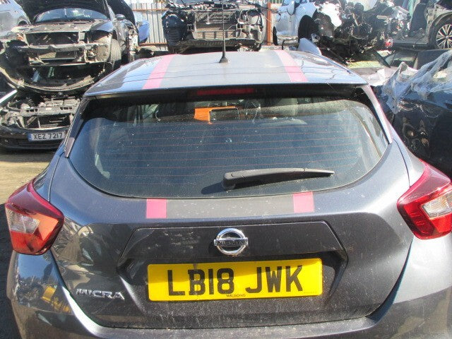 2018 NISSAN MICRA K14 REAR BARE TAIL GATE GREY TITANIUM KPN