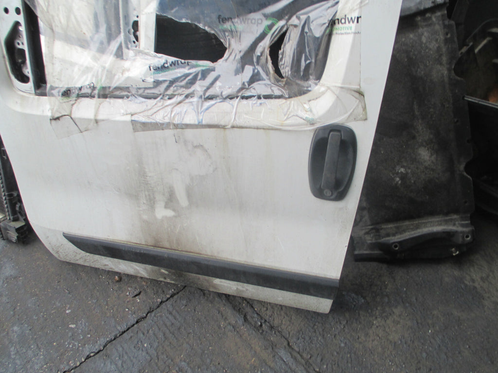 2015 PEUGEOT BIPPER NSF PASSENGER SIDE FRONT DOOR BARE WHITE