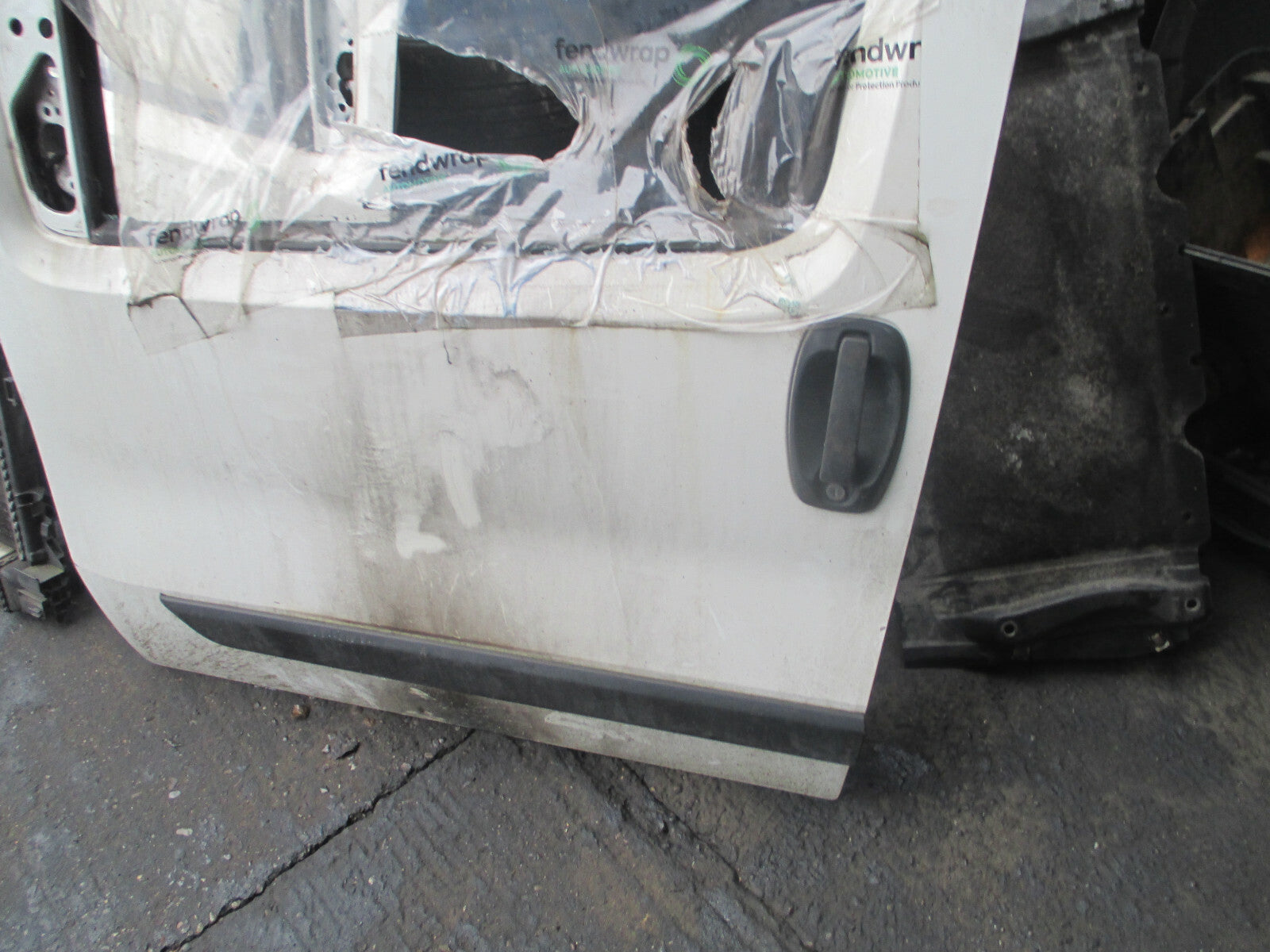 2015 PEUGEOT BIPPER NSF PASSENGER SIDE FRONT DOOR BARE WHITE