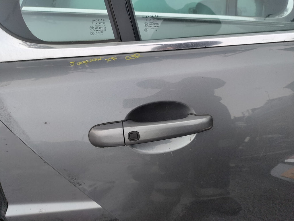 2009 JAGUAR XF X250 OSR DRIVER SIDE REAR COMPLETE DOOR SILVER
