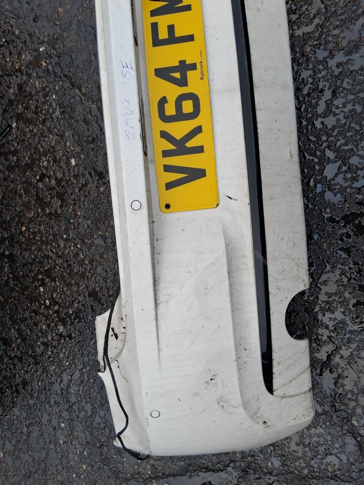 2014 BMW 1 SERIES F20 3 DOOR COMPLETE REAR BUMPER WHITE