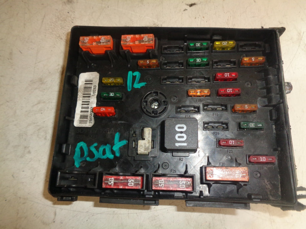 VW VOLKSWAGEN PASSAT CC 2012 ENGINE CONTROL FUSE BOX RELAY 3C0937125A