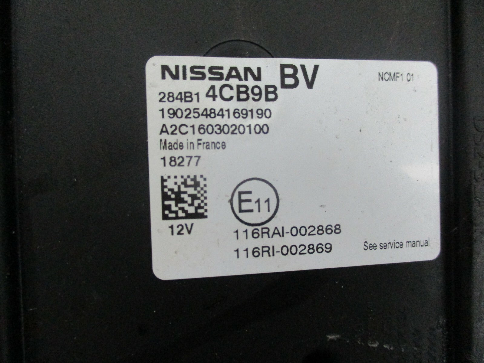 NISSAN QASHQAI J11  BSI FUSE BOX MODULE 116RAI 002868