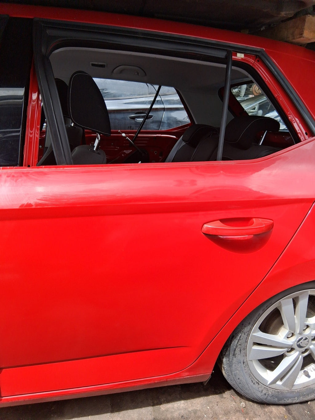 2019 SKODA FABIA MK3 NJ HATCHBACK NSR PASSENGER SIDE BARE DOOR CORRIDA RED F3K