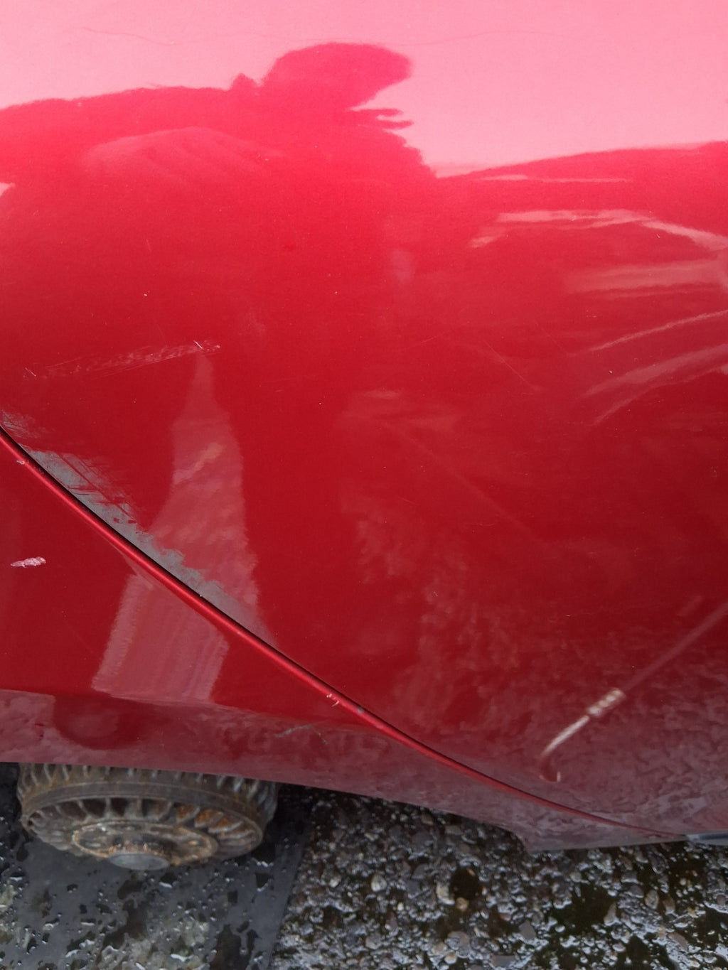 2013 RENAULT CLIO X98 MK4 OSR DRIVER SIDE REAR RIGHT BARE DOOR RED