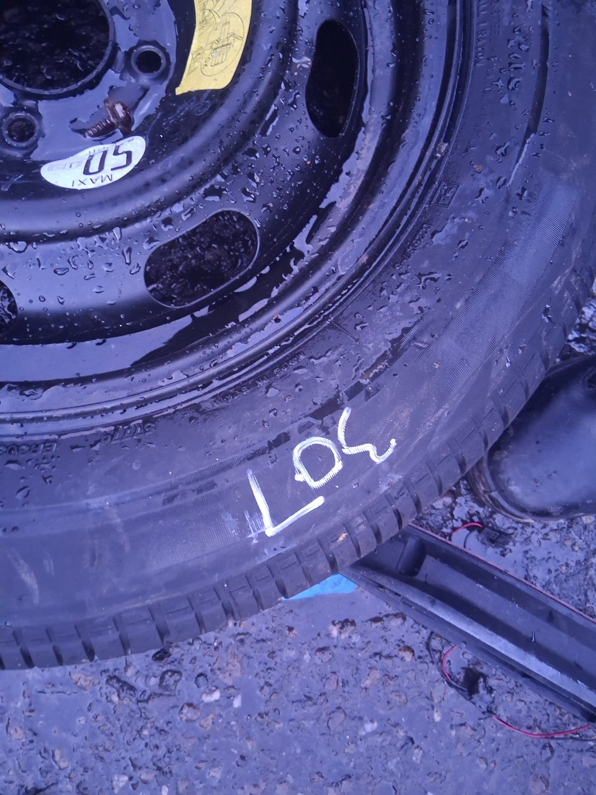 2006 PEUGEOT 307 15 INCH STEEL SPACE SAVER WHEEL WITH TYRE 195/65R15