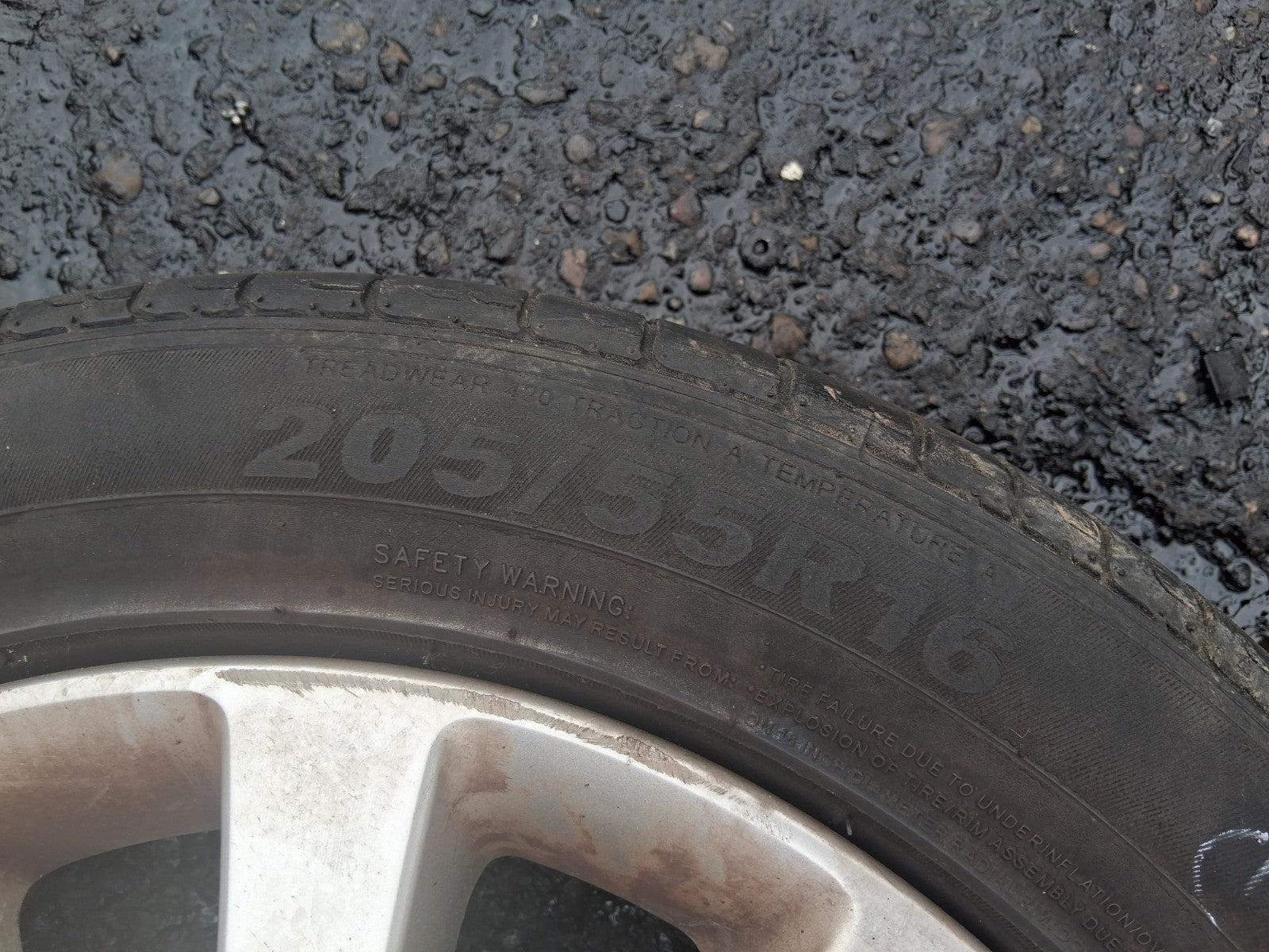 2005 HONDA CIVIC MK7 16 INCH ALLOY WHEEL WITH TYRE 205/55R16