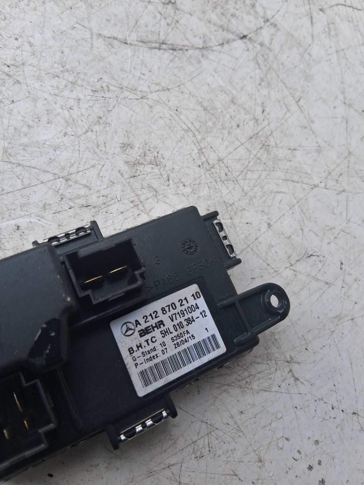 2015 MERCEDES W204 C CLASS HEATER BLOWER MOTOR FAN RESISTOR A2128702110