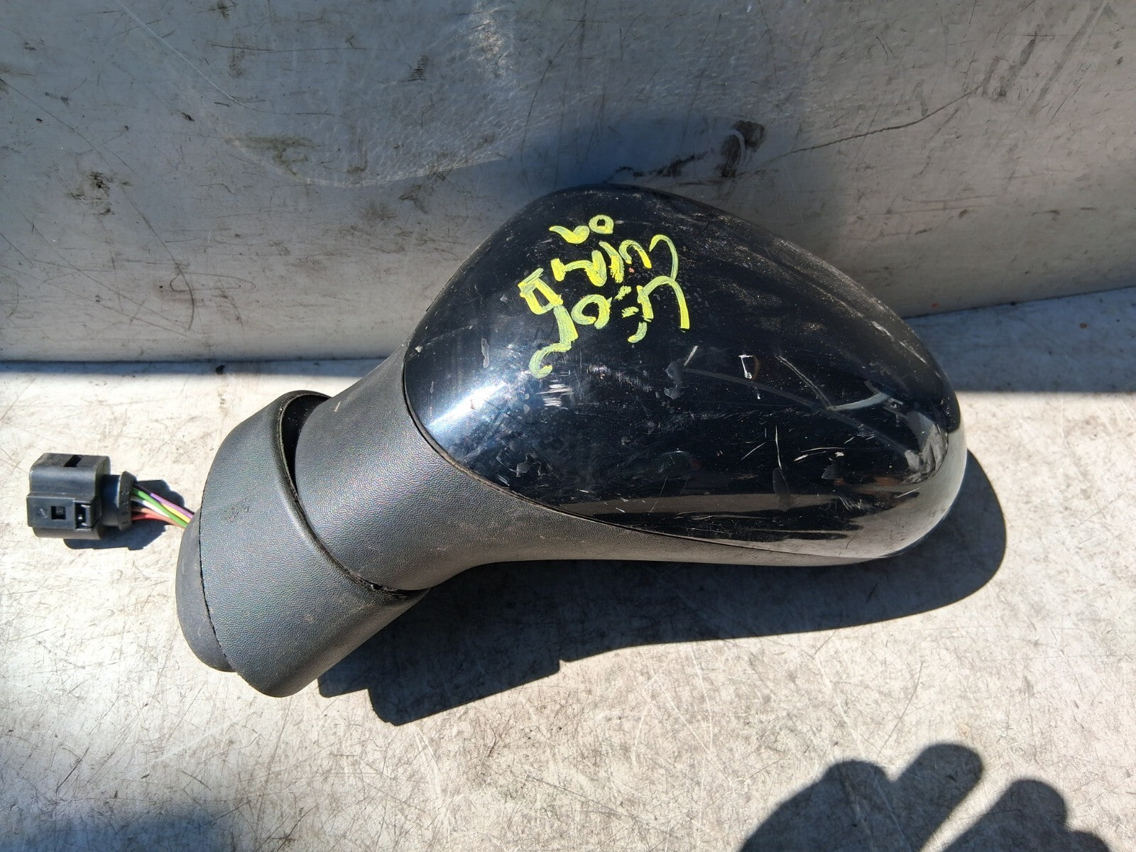 2009 SEAT LEON MK2 NSF PASSENGER SIDE WING MIRROR POWER FOLDING BLACK