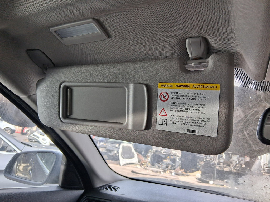 2012 BMW 5 SERIES F10 NSF PASSENGER SIDE FRONT LEFT SUN VISOR
