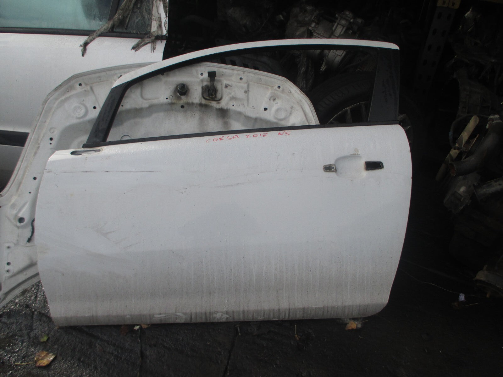 VAUXHALL CORSA D 2013 3 DOOR NS PASSENGER SIDE BARE DOOR WHITE